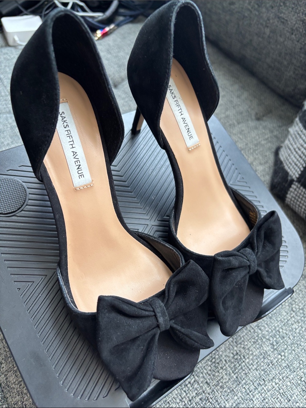 Saks Fifth Avenue Black Belle Heels
